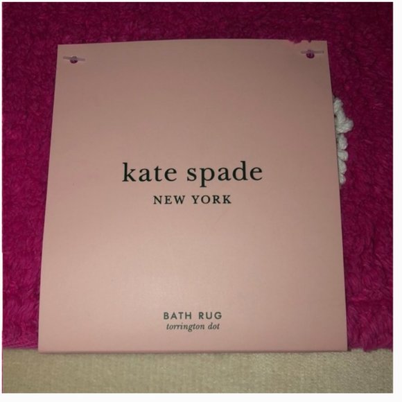 Kate Spade Torrington Dot Magenta pink Bath Rug mat carpet nwt - Picture 2 of 3